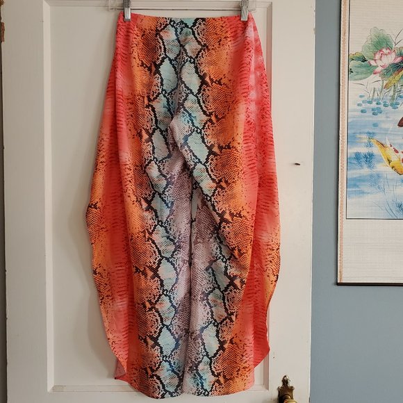 Lovers + Friends Maya Aztec Python Side Slit Tie Waist Pants Size XS - Picture 7 of 16